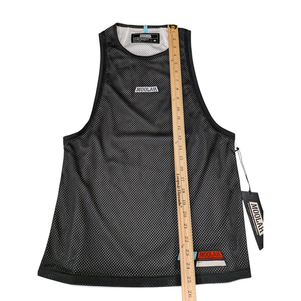 Moolah Kicks Womens Mesh Practice Top Black White Basketball Jersey Size S NEW - Picture 8 of 8